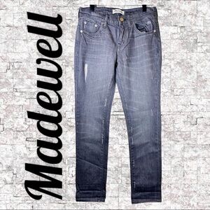 MADEWELL 100% Cotton Slim Boyjean in Gray, Size 24